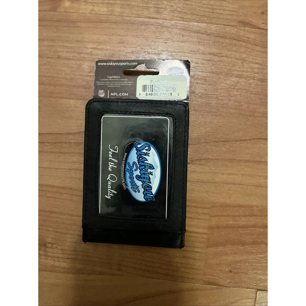 Indianapolis Colts Fine Leather Money Clip Card & Cash Holder NFL Football Black